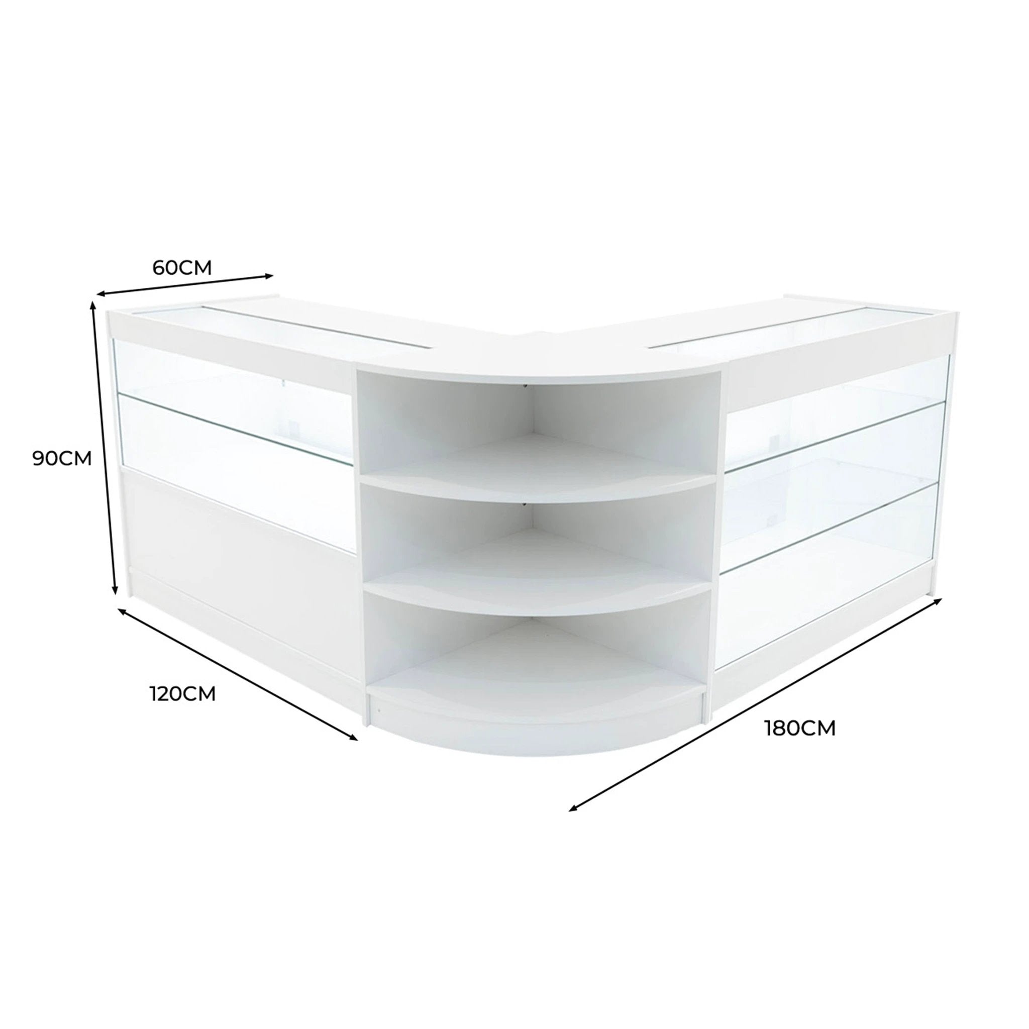 Calliope LED Shop Counter Set K1200, C1200 & LM60 - White by Monster Shop