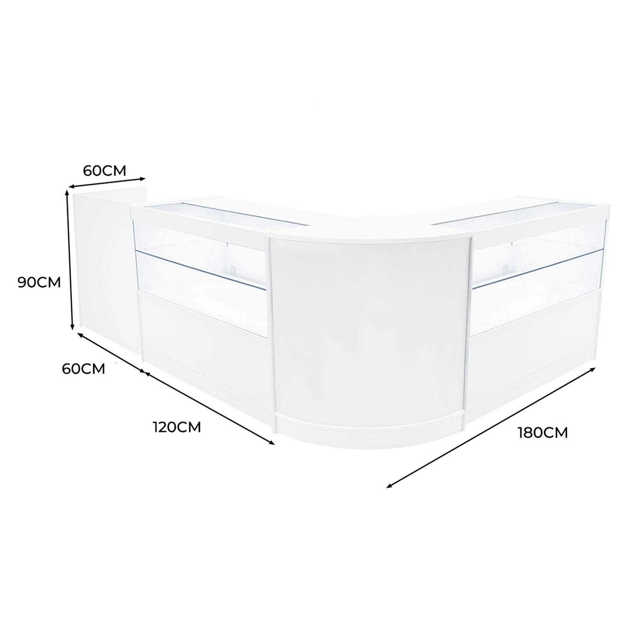 Monster Shop Phoenix LED Shop Counter Set CM60, TB60 & 2 x C1200 - White -