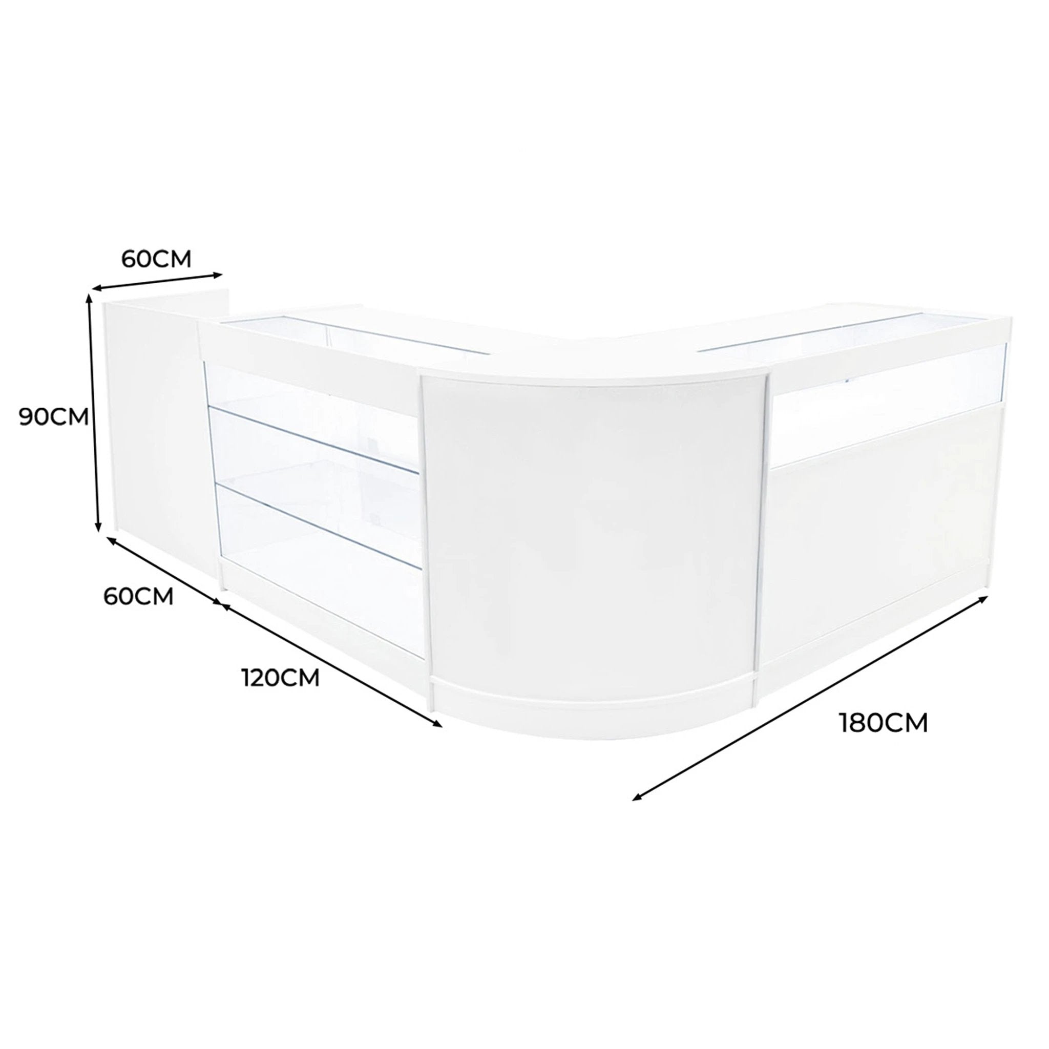 Monster Shop Polaris LED Shop Counter Set K1200, B1200, TB60 & CM60 - White -