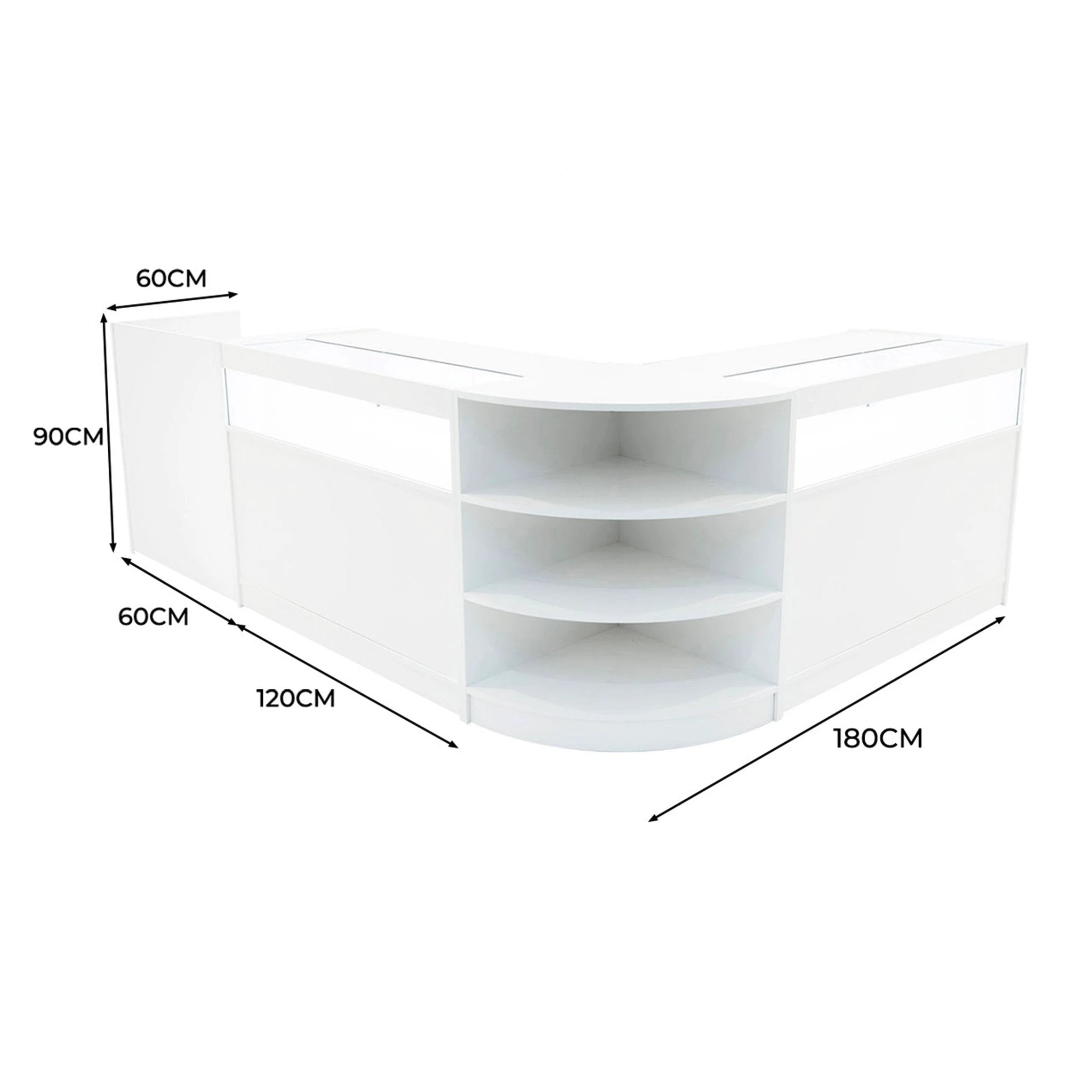 Monster Shop Sagittarius LED Shop Counter Set LM60, TB60 & 2 x B1200 - White -