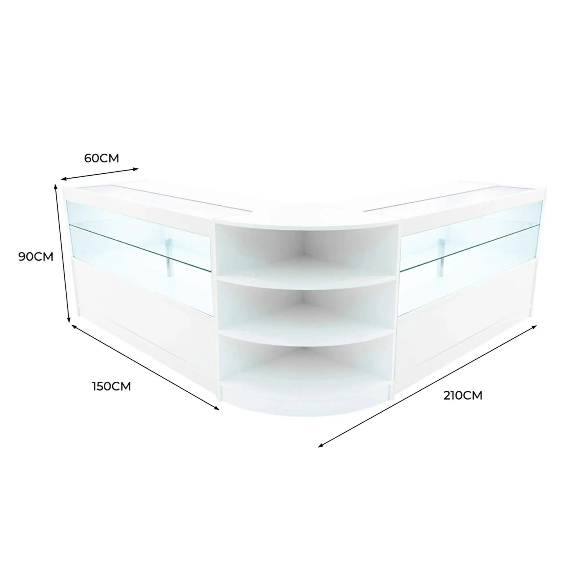 Monster Shop Andromeda LED Shop Counter Set LM60 & 2 x C1500 - White -