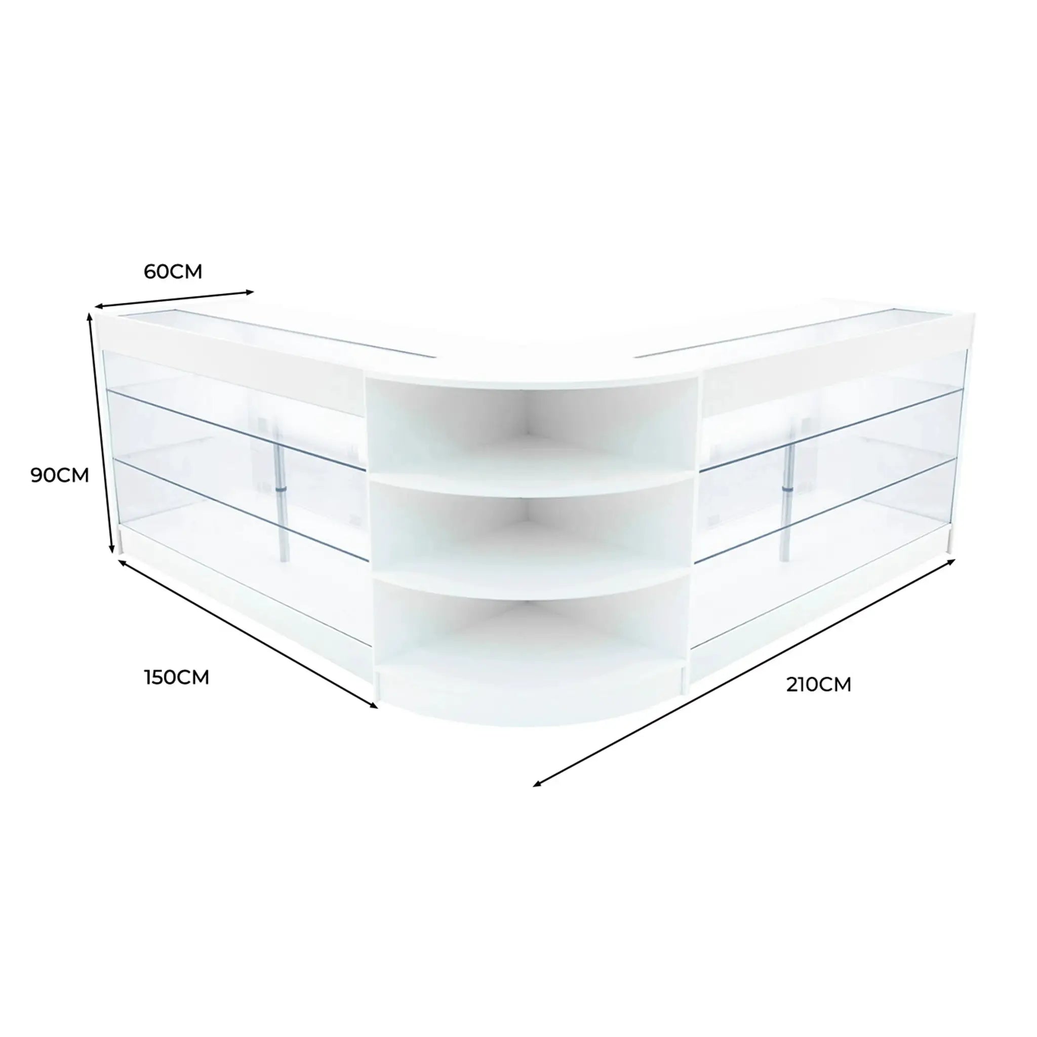 Monster Shop Apollo LED Shop Counter Set LM60 & 2 x K1500 - White -