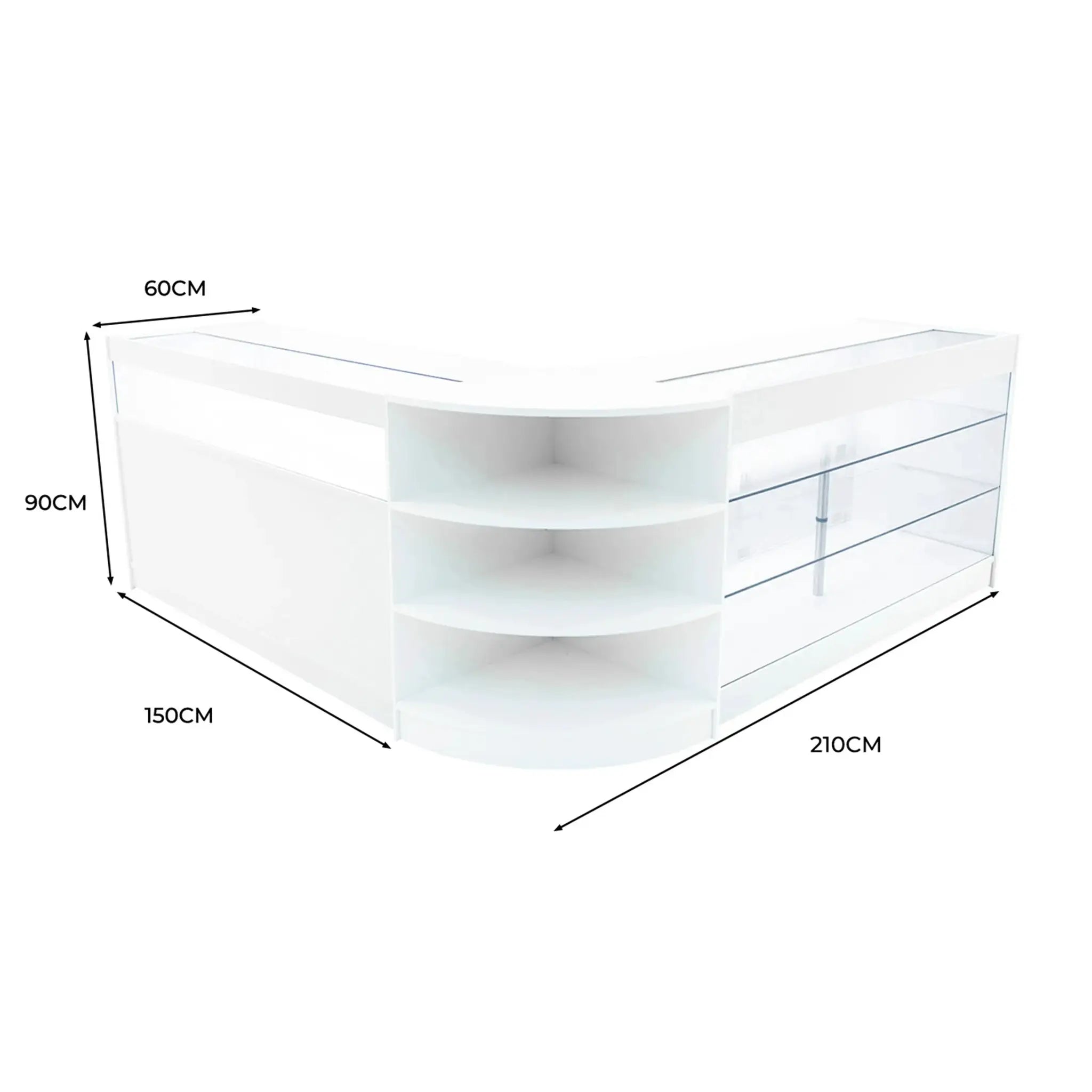 Monster Shop Demeter LED Shop Counter Set K1500, B1500 & LM60 - White -