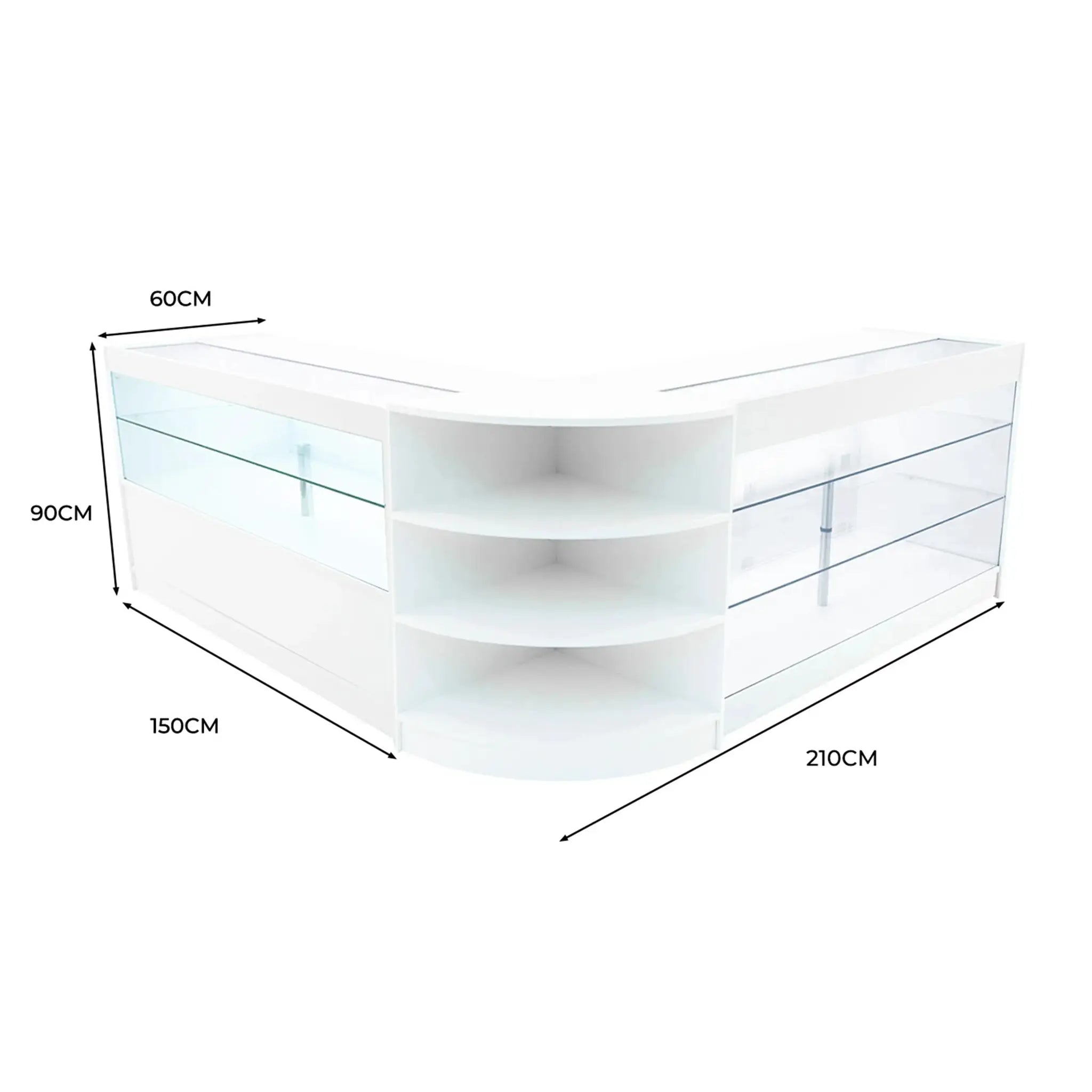Monster Shop Calliope LED Shop Counter Set K1500, C1500 & LM60 - White -