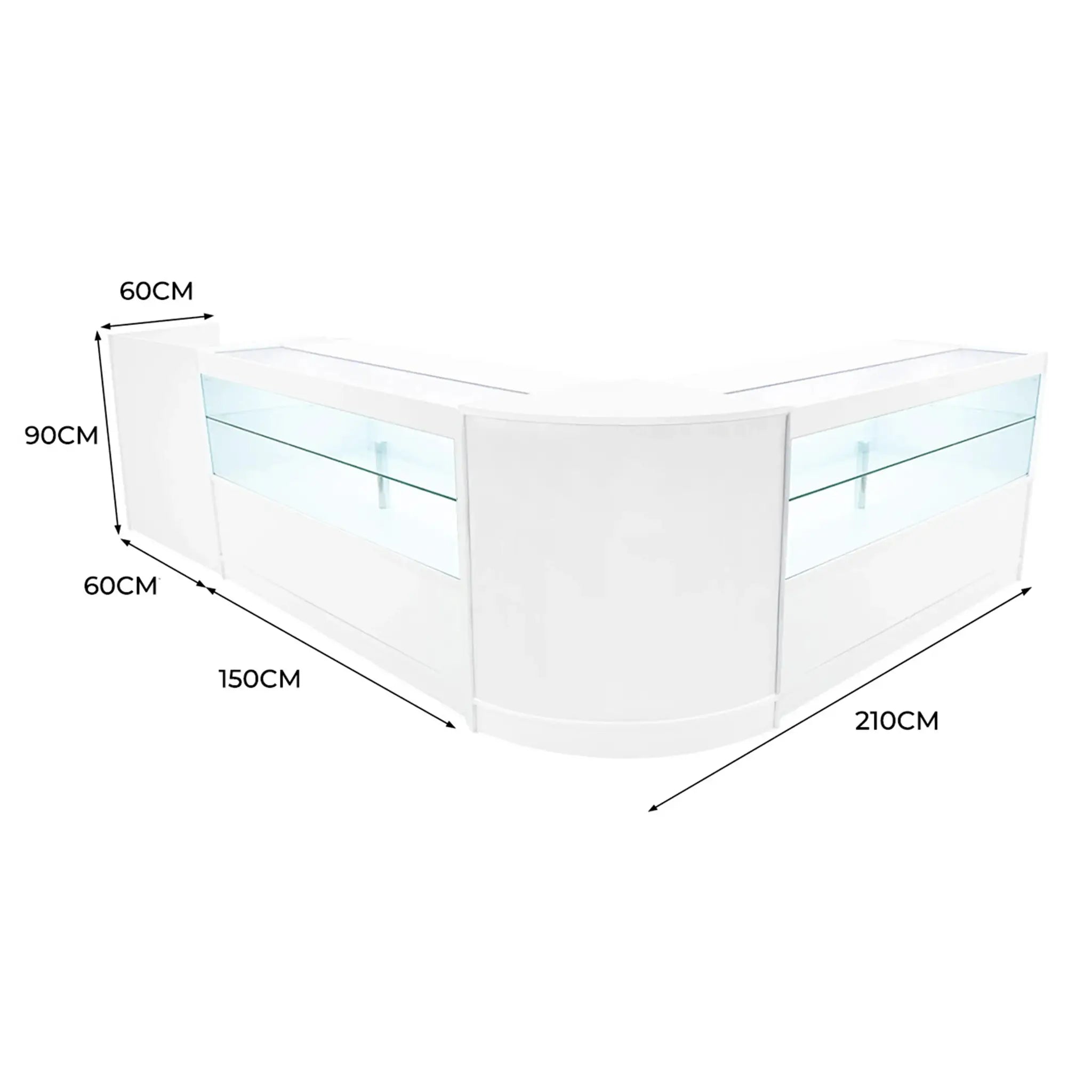Monster Shop Phoenix LED Shop Counter Set CM60, TB60 & 2 x C1500 - White -