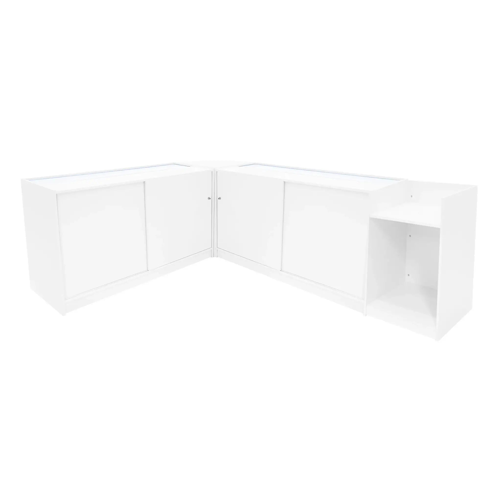 Monster Shop Aries LED Shop Counter Set CM60, TB60 & 2 x K1500 - White -