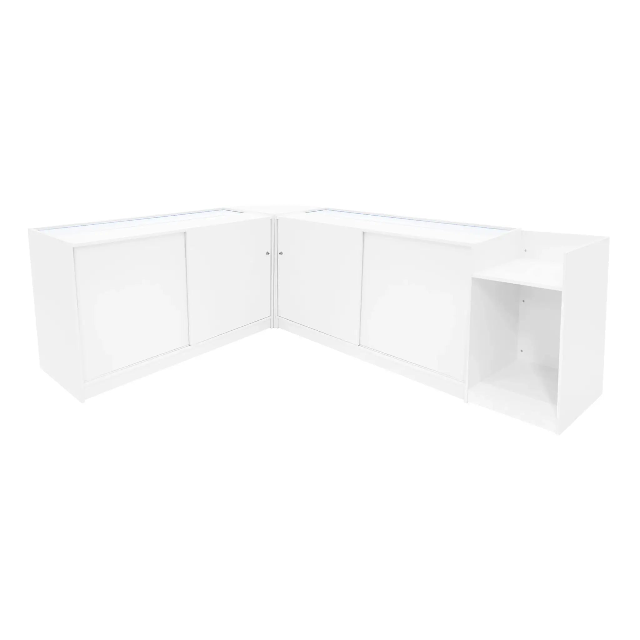 Monster Shop Europa LED Shop Counter Set B1500, C1500, TB60 & LM60 - White -