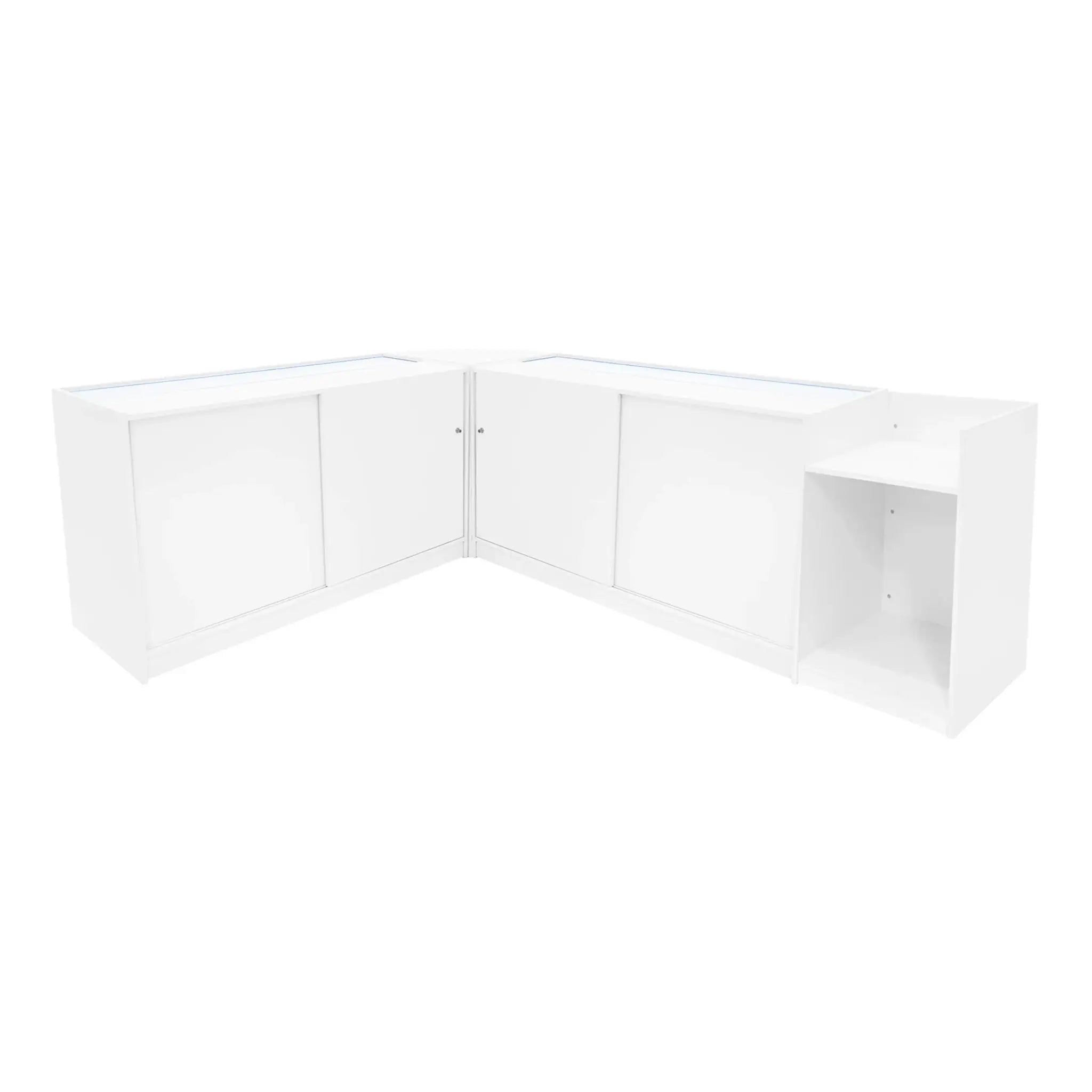 Monster Shop Hyperion LED Shop Counter Set K1500, B1500, TB60 & LM60 - White -
