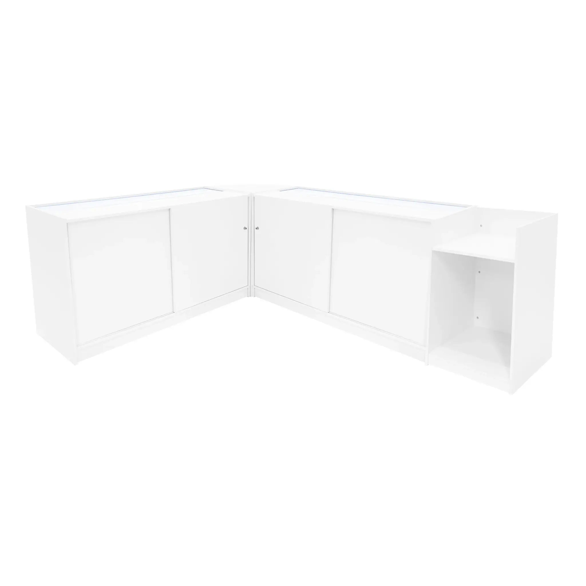 Monster Shop Theia LED Shop Counter Set K1500, C1500, TB60 & LM60 - White -