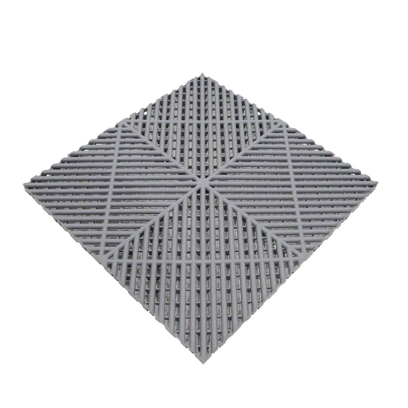 Vented Garage Floor Tiles x 120 With Edges - Grey by Monster Shop