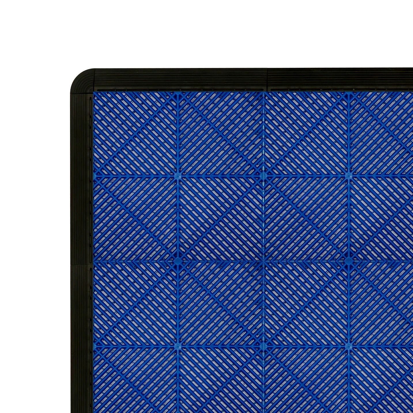 Vented Garage Floor Tiles x 120 With Edges - Blue by Monster Shop