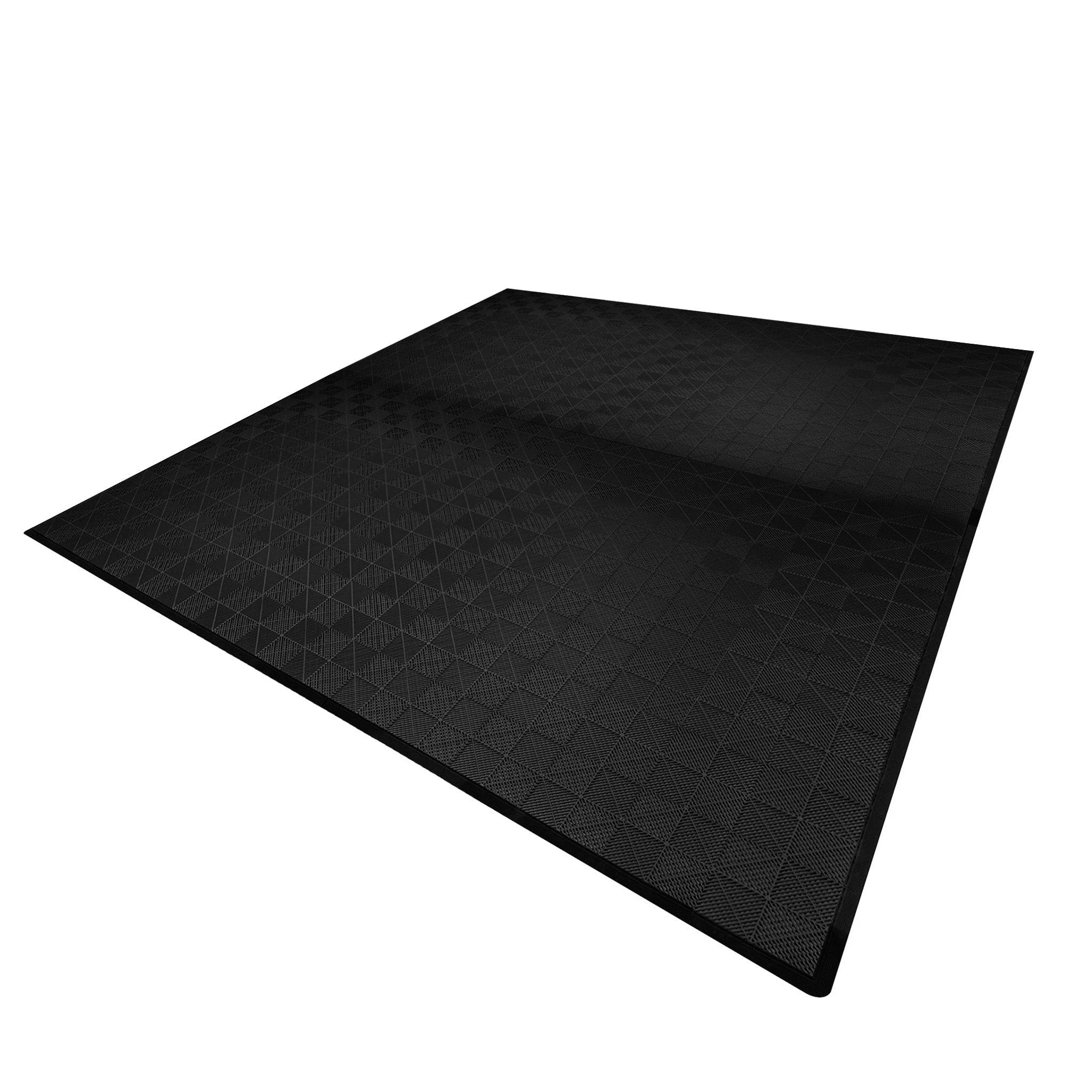 Monster Shop Vented Garage Floor Tiles x 225 With Edges - Black -