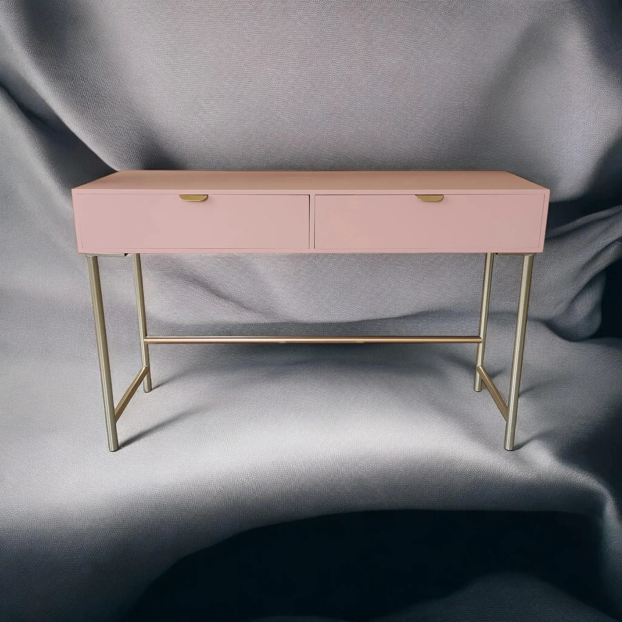 MSL 120CM PINK WOODEN 2 DRAWER SIDE TABLE - Console Table