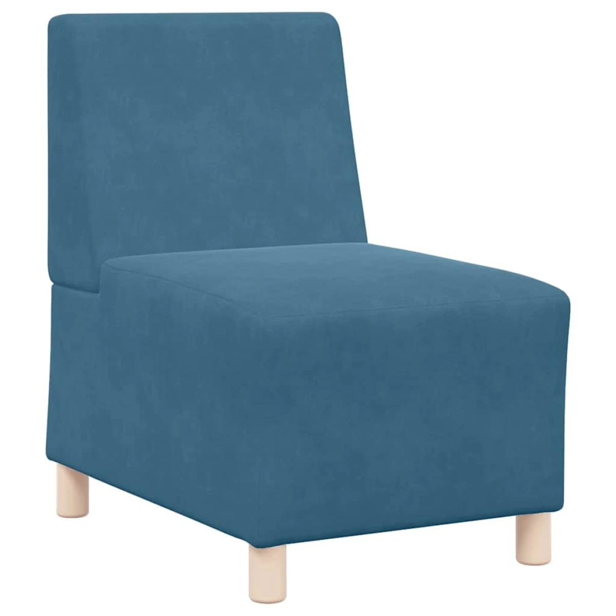 vidaXL VidaXL Armless Modular Sofa 55x74x82 Velvet Blue 2 Pieces - Sofa