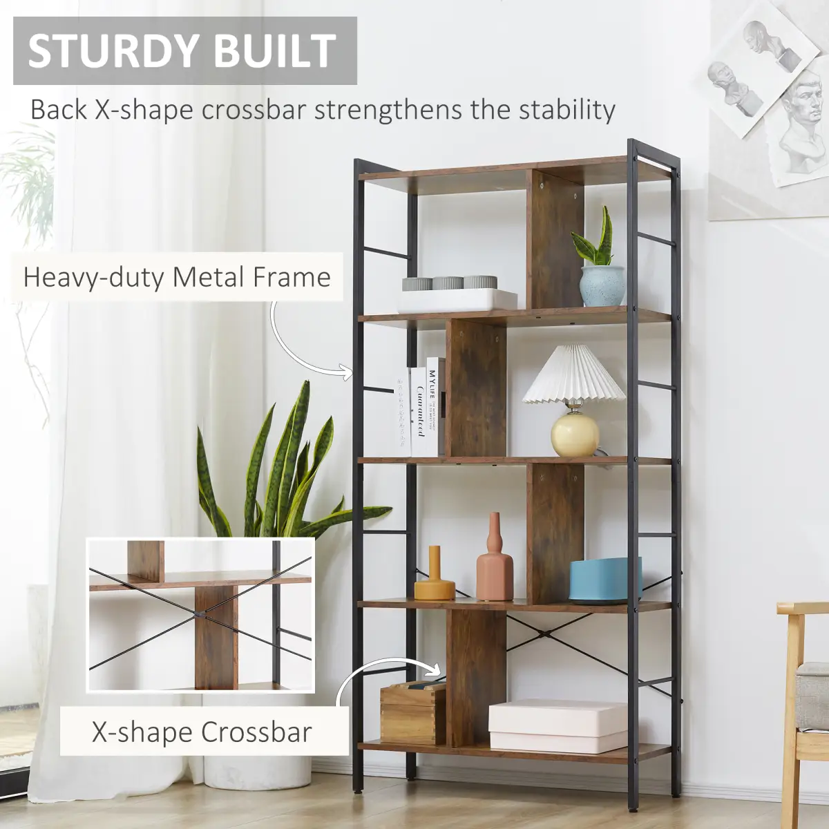 Unbranded Industrial Storage Shelf Bookcase Closet Floor Standing Display Rack - Wine Rack