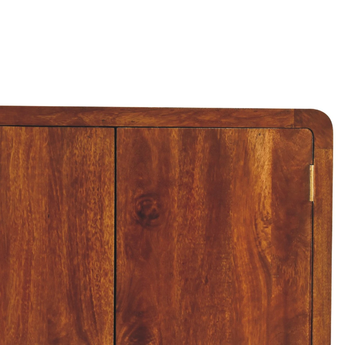 Artisan Furniture Artisan Furniture Solid Wood Curved Chestnut Wardrobe, Light Brown, 2 Doors and 1 Drawer -