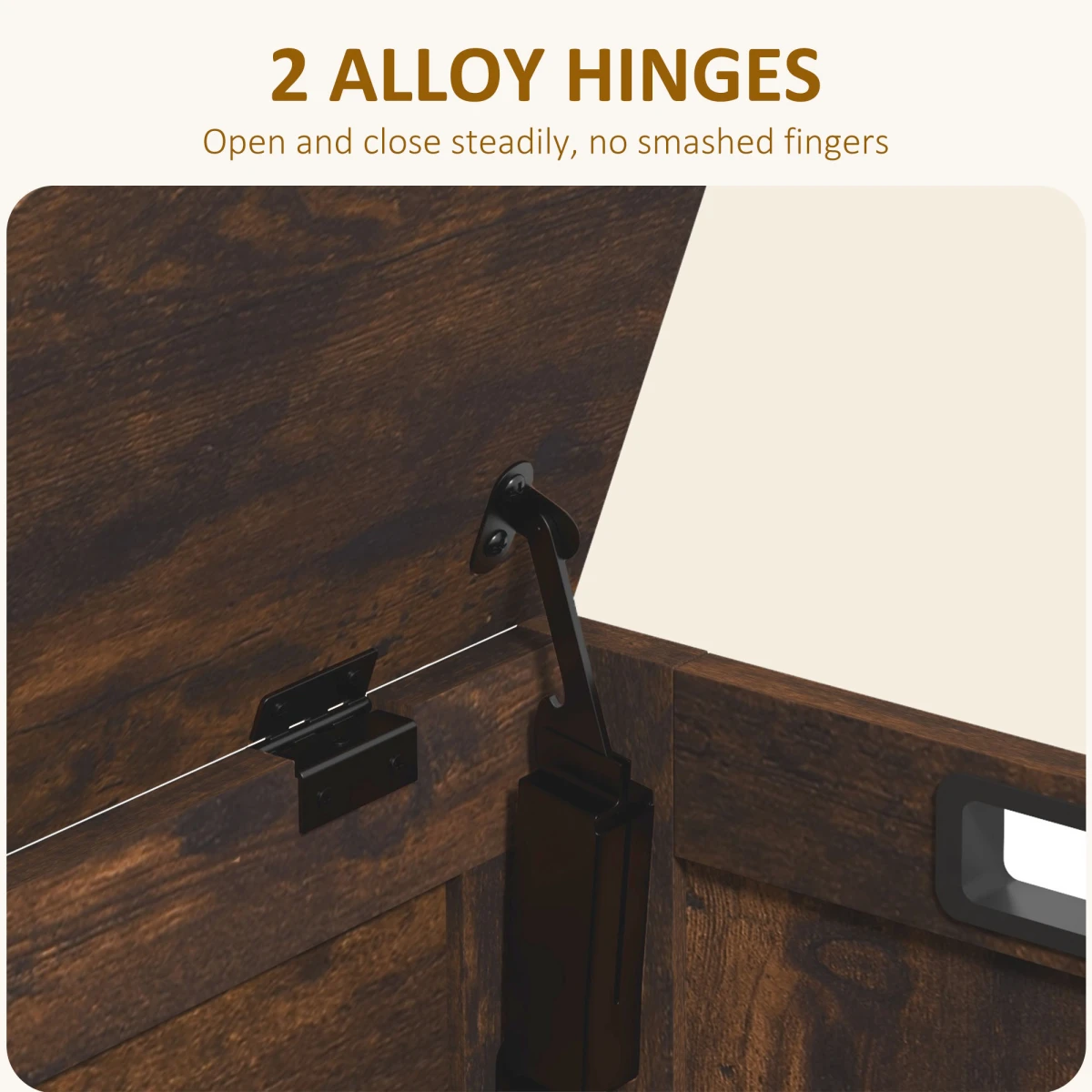 HOMCOM HOMCOM Storage Chest Bench 2 Hinges Living Room - Storage Box