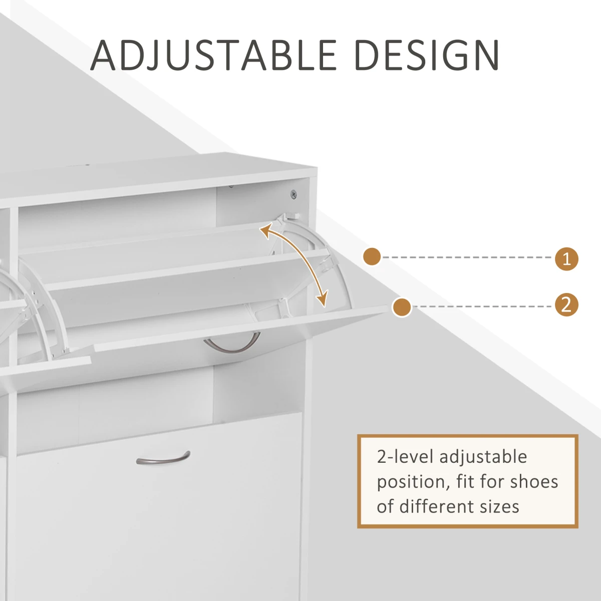Premium Shoe Cabinet 4-Drawer Flip-Down Home by Unbranded
