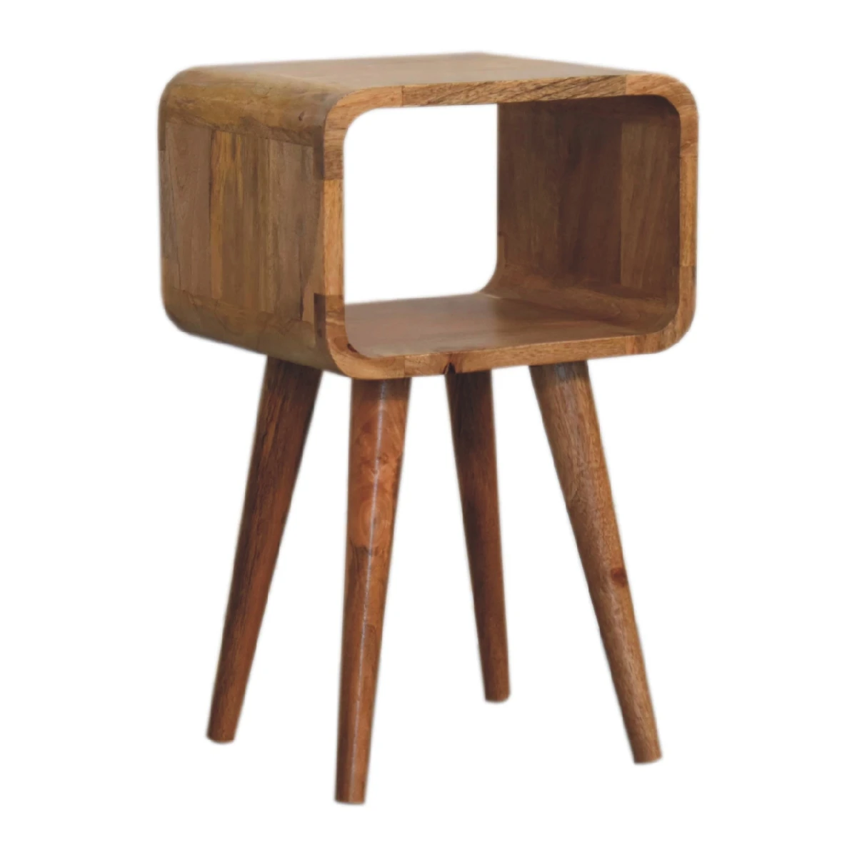 Artisan Furniture Artisan Mini Bedside Table Curved Open Mango Wood - Bedside Table