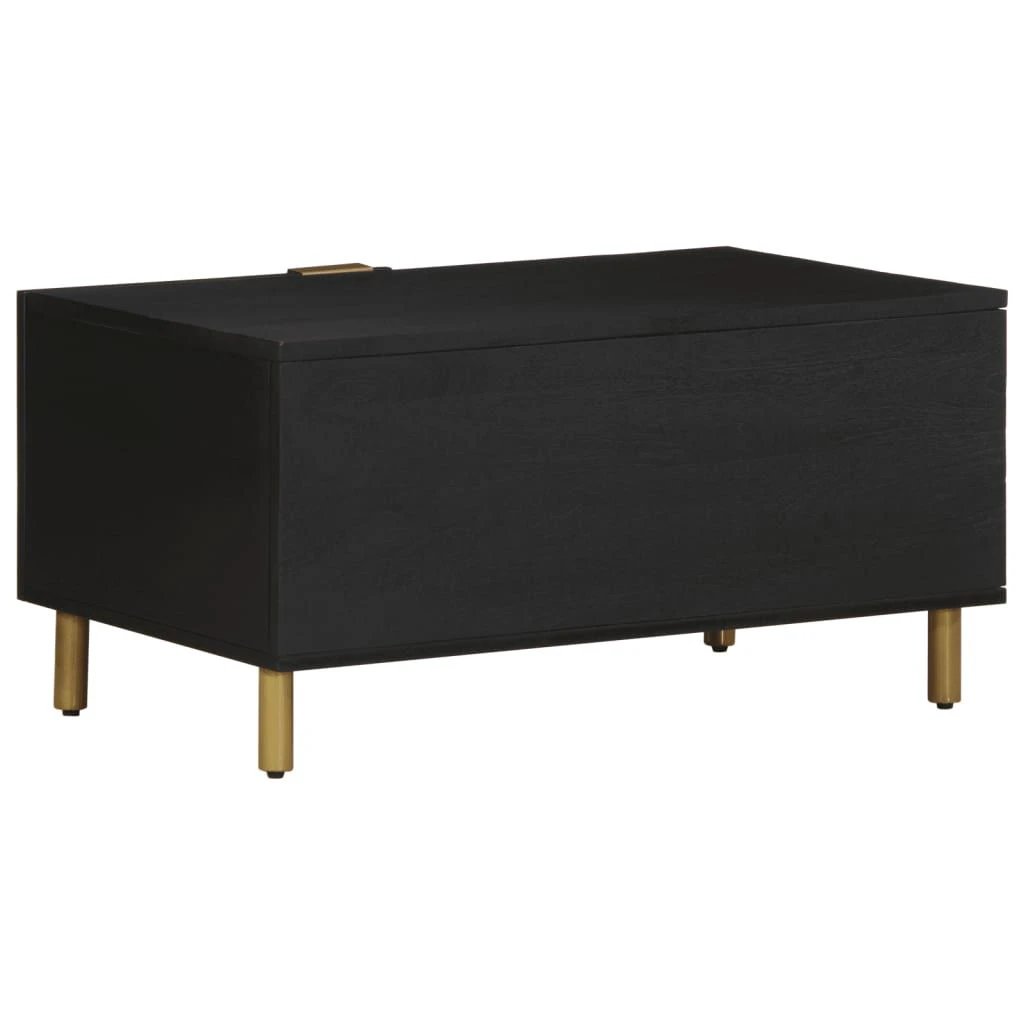 vidaXL vidaXL Black Coffee Table 80x50x40 Cm Engineered Wood With Storage For Living Room - Coffee Table