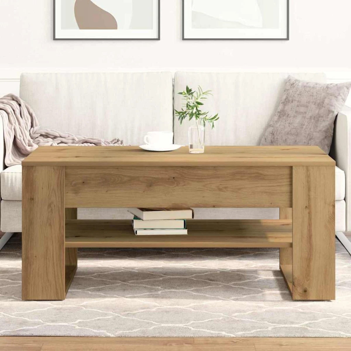 vidaXL vidaXL Coffee Table 102x55x45 Artisan Oak Home - Coffee Table