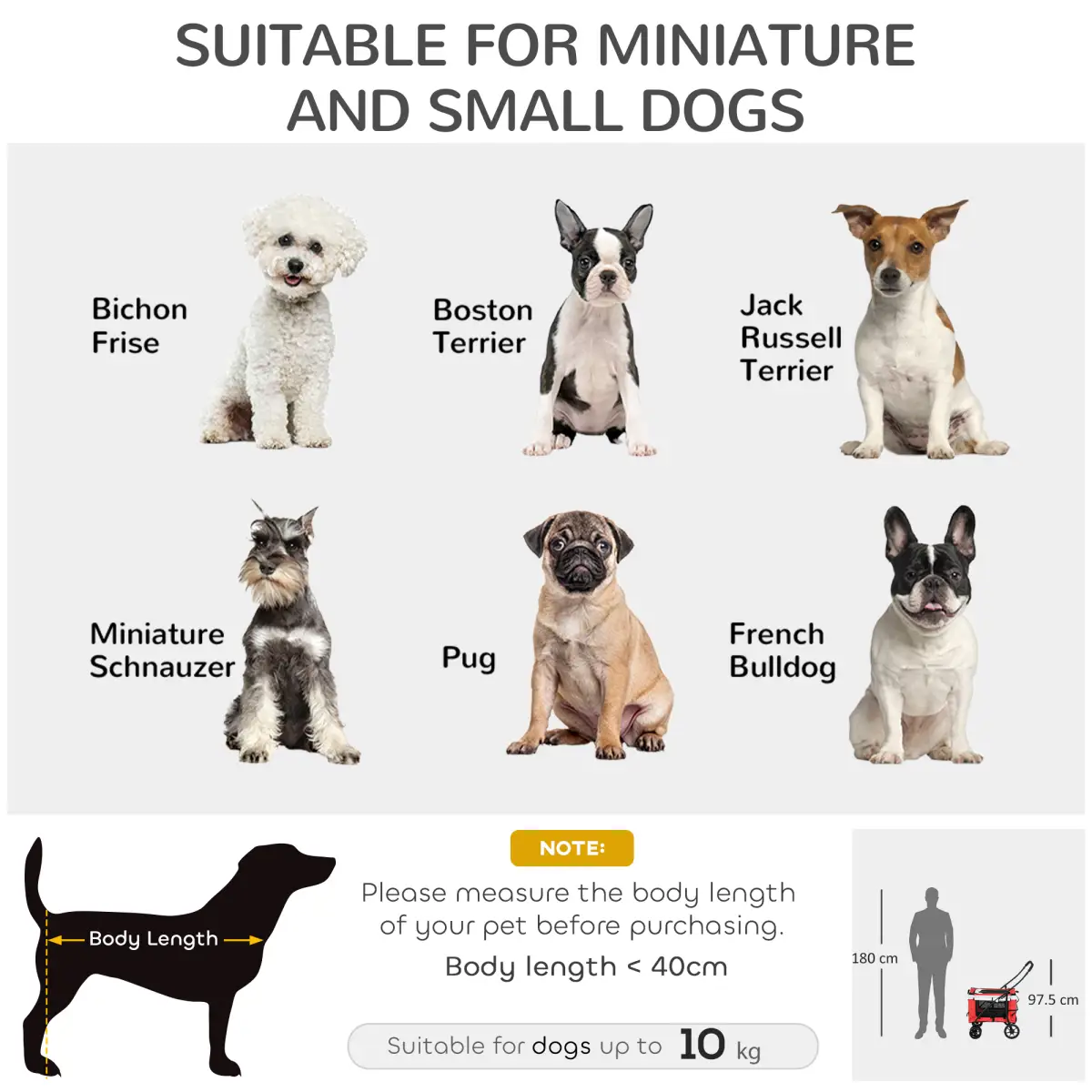 PawHut PawHut Foldable Pet Stroller w/ Detachable Carrier, Soft Padding - Red - Pet Carrier