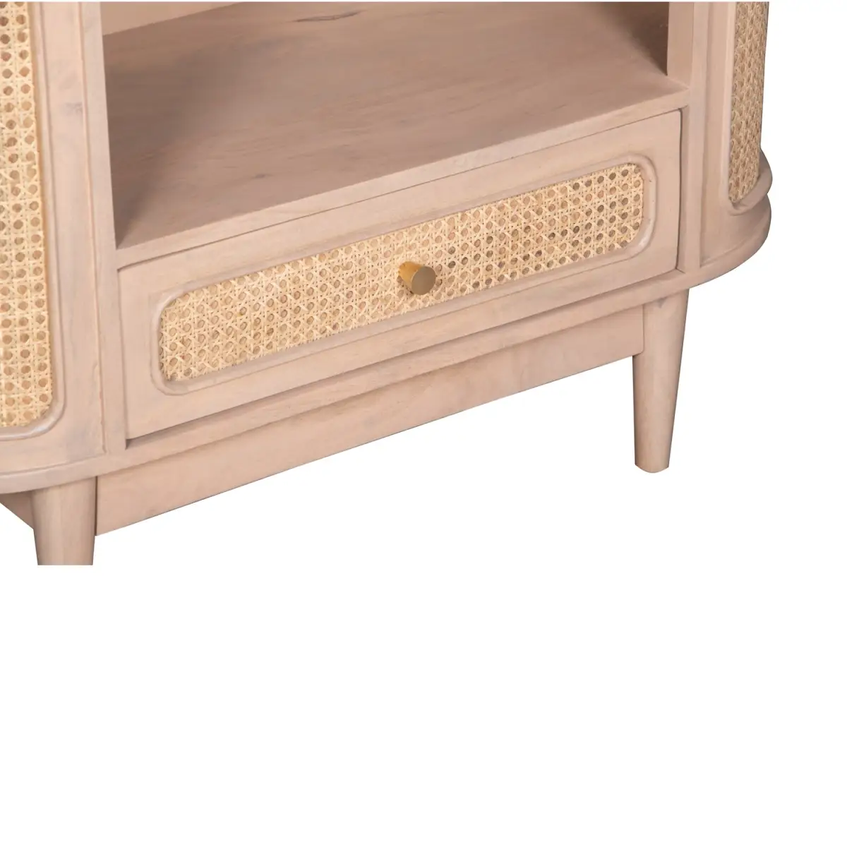 Indian Hub Valencia Cane & Mango Wood Bookcase - Bookcase