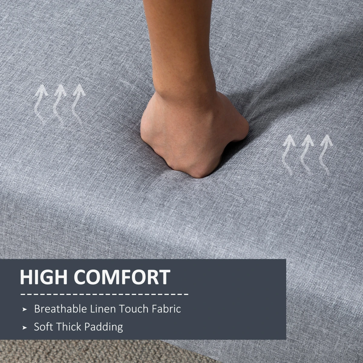 Homcom Two Seater Sofa Bed Adjustable Backrest For Flats by HOMCOM