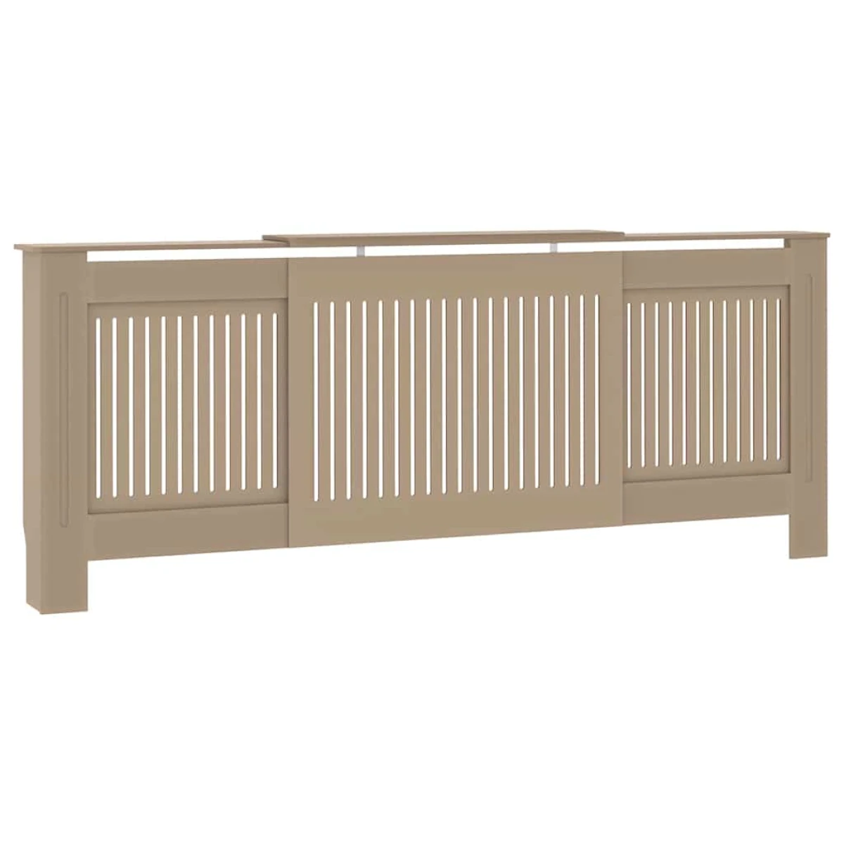 vidaXL VidaXL Radiator Cover 142-205 cm x 20.5 x 81.5 cm Slatted Brown for Living Room Decor - Radiator
