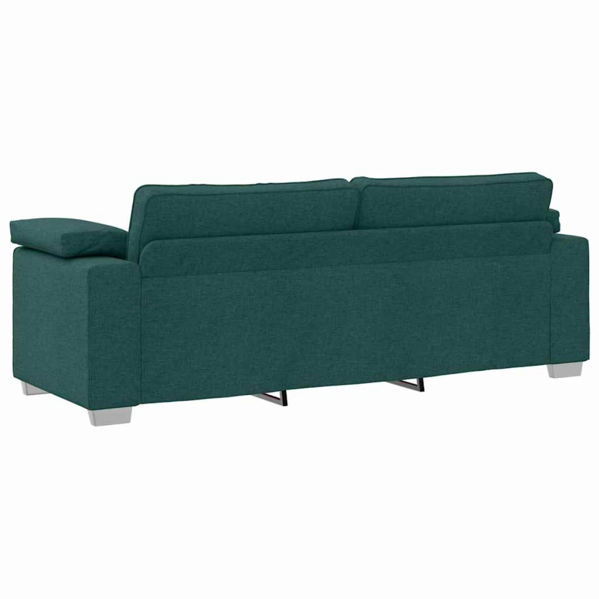 vidaXL VidaXL Sofa 219 x 77 x 82 cm Dark Green Fabric With Cushion For Modern Living Rooms - Sofa