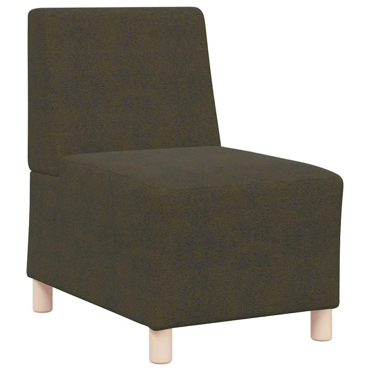 VidaXL Armless Sofa Chair 55x74x82 Green Faux Suede Lounge by vidaXL
