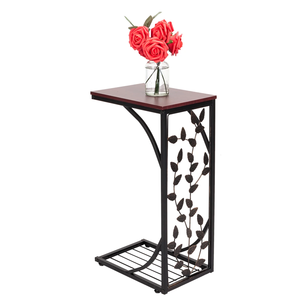 N/A Sturdy Leaf Iron Side Table 54x30.5x21cm Home - Coffee Table
