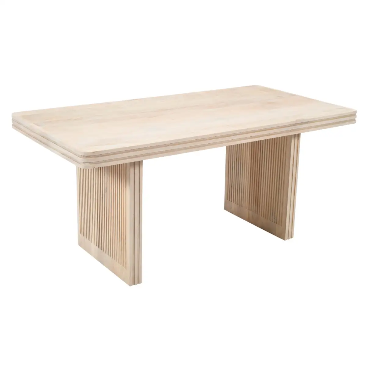 Indian Hub Hudson Carved Mango Wood Dining Table 6 Seater - Dining Table