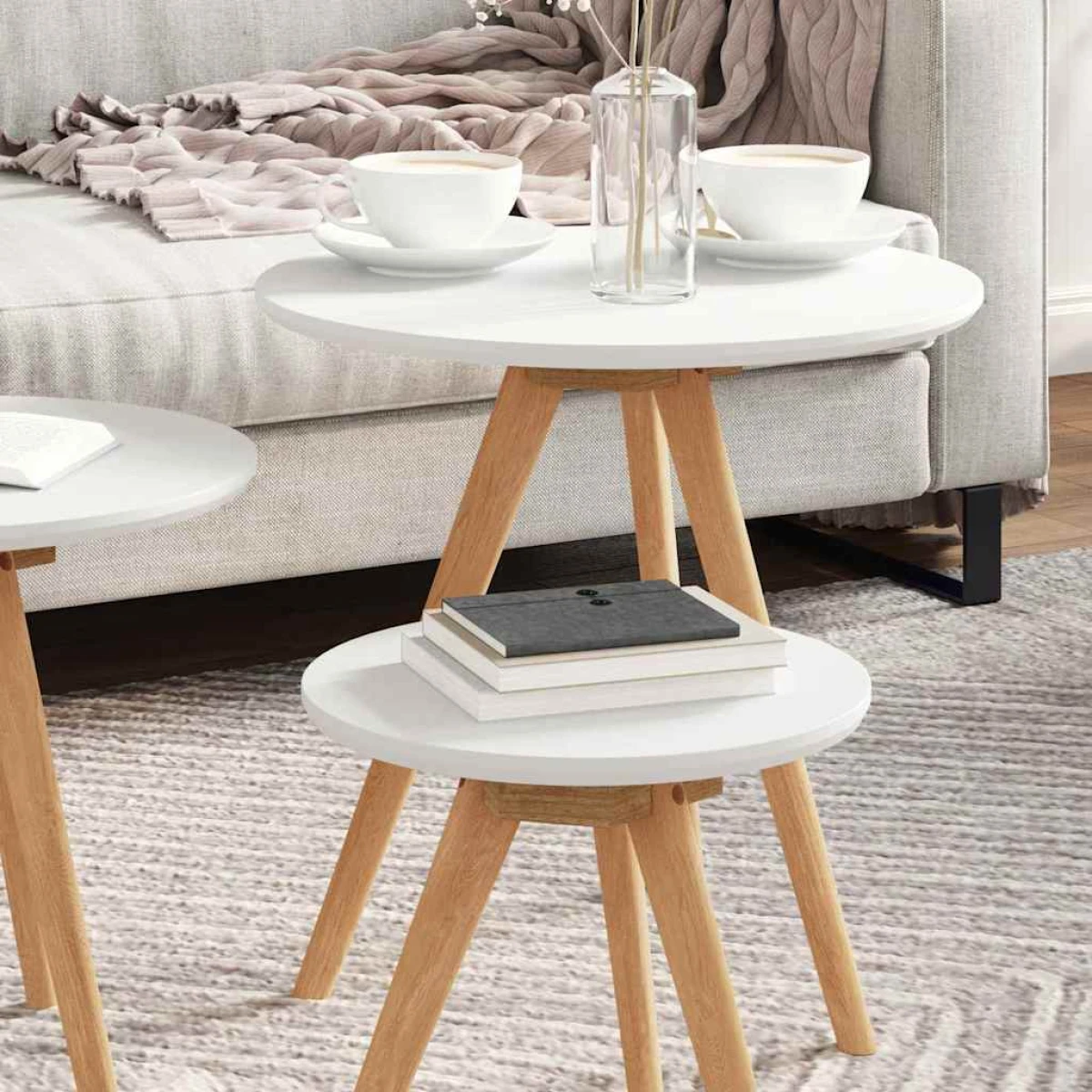 VidaXL Coffee Table 50x50x46 cm Walnut Home by vidaXL