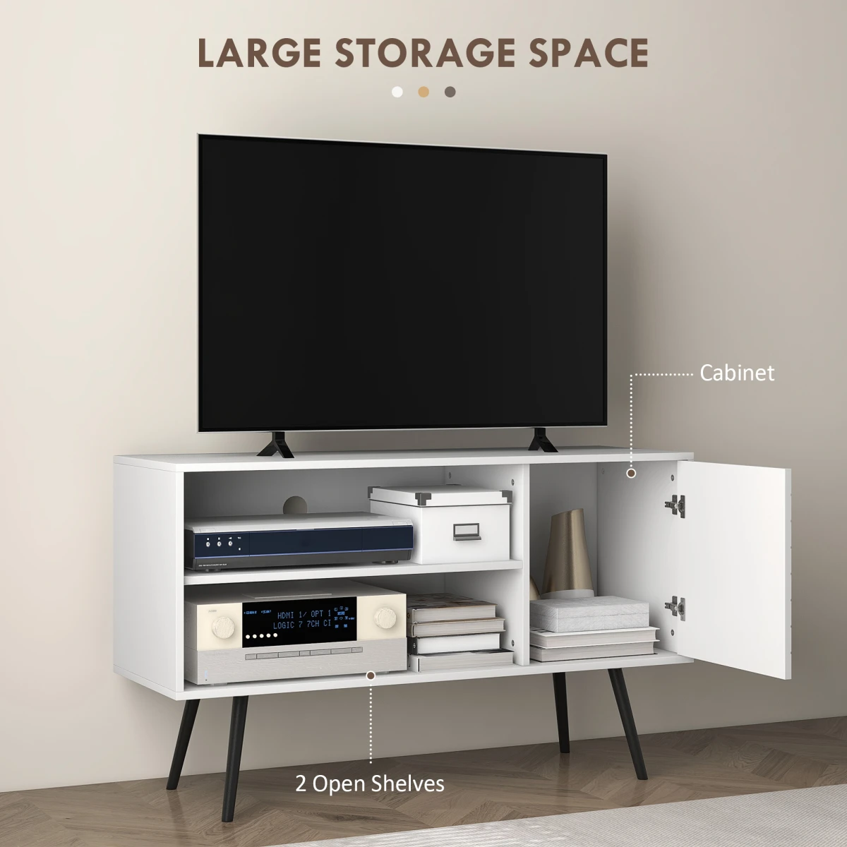HOMCOM TV Unit 50in Cable Management For Living Room by HOMCOM