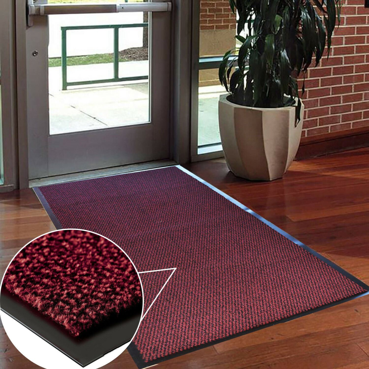 Un-Branded RED Barrier Mat 80cm x 120cm - Rug