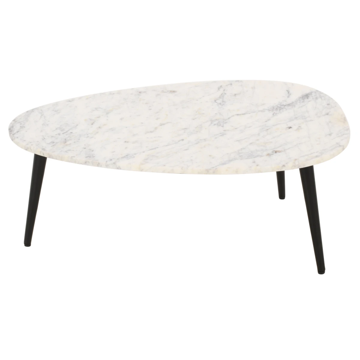 OpalBeauty Coffee Table Oval White Marble Top With Metal Legs Handmade In India Eco Friendly Living Room Decor by Indian Hub