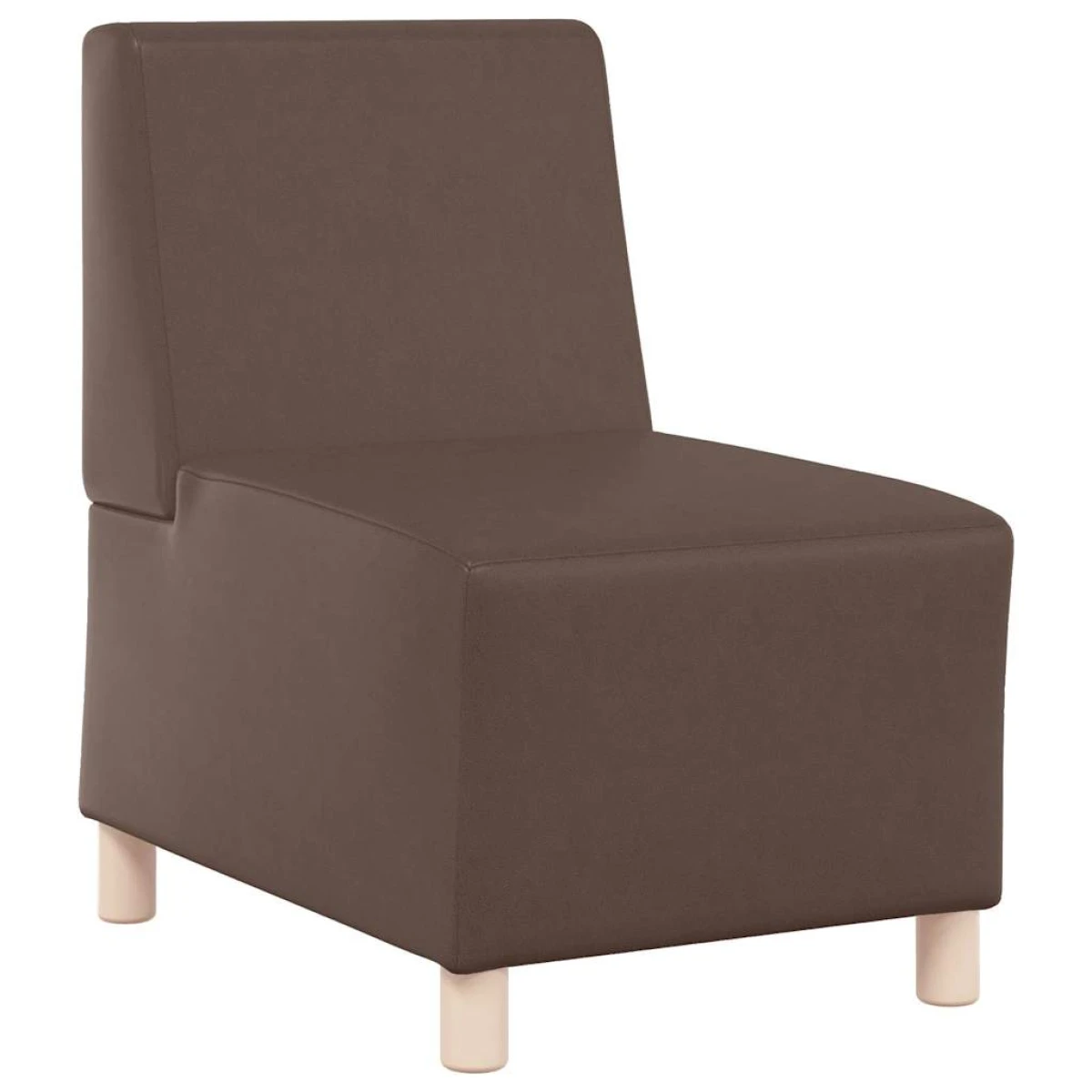 vidaXL Armless Modular Sofa Unit 55x74x82 cm Brown Finish by vidaXL