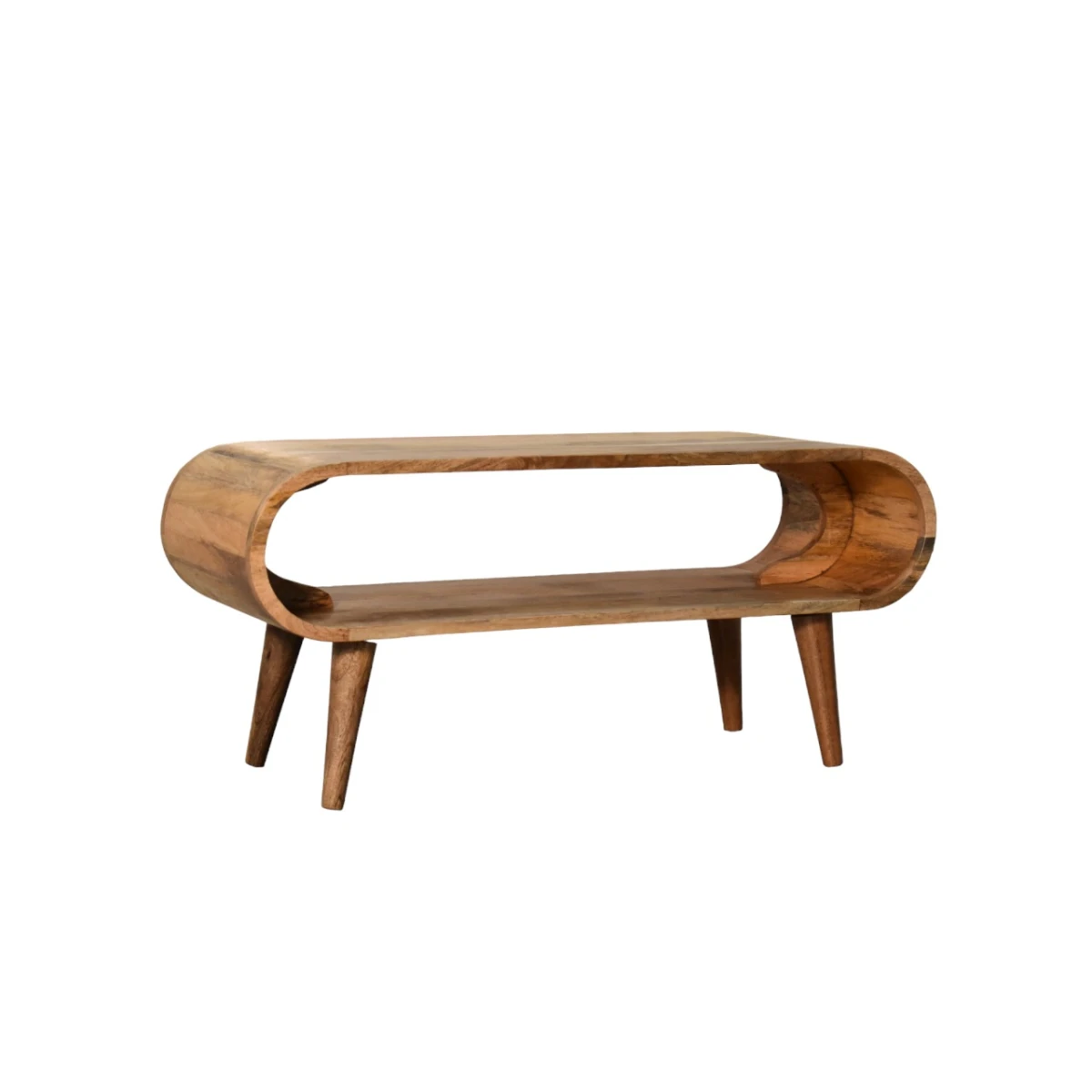 Artisan Furniture Amaya Coffee Table Medium Solid Mango Wood Nordic Style Oak Finish For Family Living Rooms by Artisan Furniture