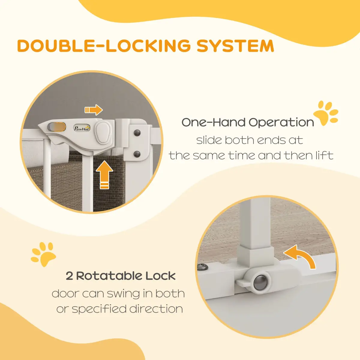 PawHut PawHut Adjustable Safety Gate w/ 1 Extensions and Four Adjustable Screws, White - Pet Gate