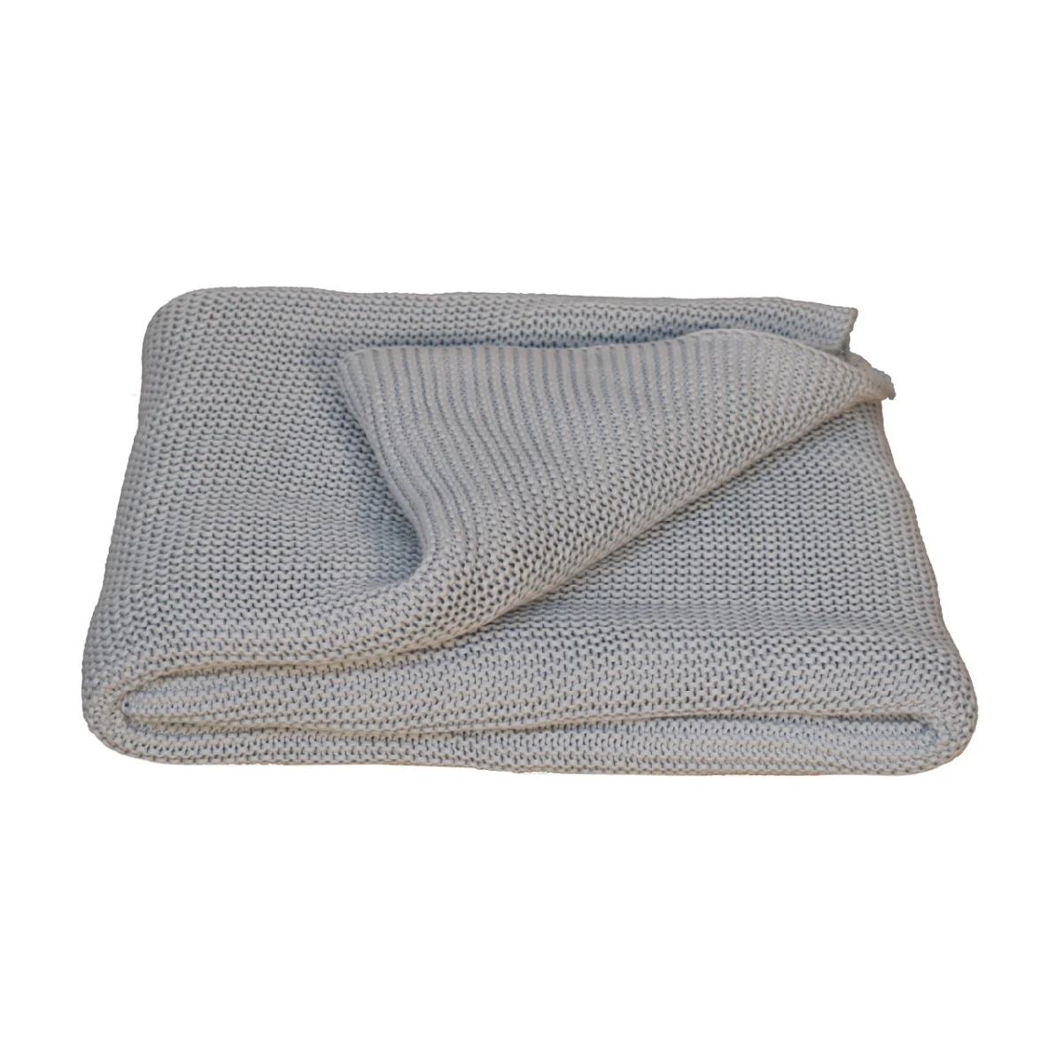 Artisan Furniture Double Knit Throw 200x150cm Soft Blue Cozy by Artisan Furniture