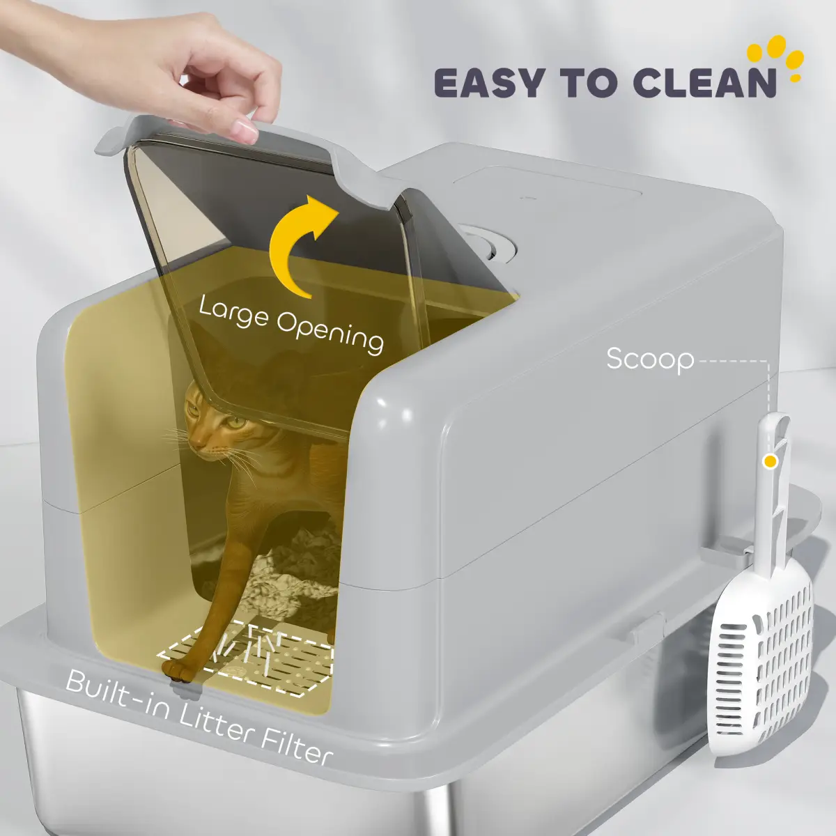 N/A Cat Litter Box - Cat Litter