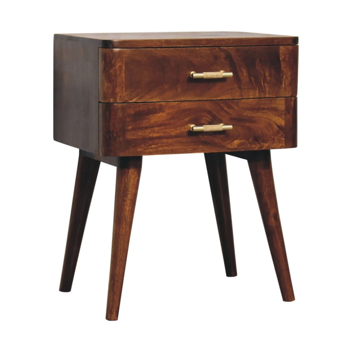 Artisan Bedside 2 Drawer Nordic Chestnut by Artisan Furniture