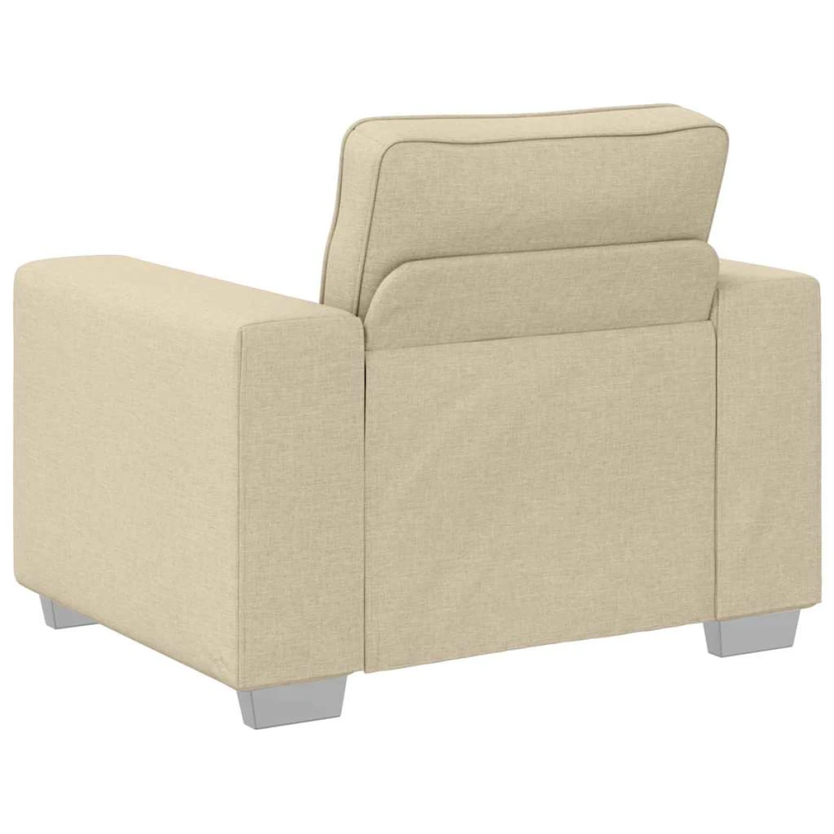 VidaXL Sofa 100 x 77 x 82 cm Cream Fabric Cushioned Lounge by vidaXL