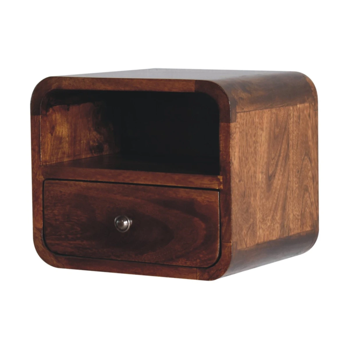 Artisan Bedside Mini Wall Curved Chestnut Drawer Bedroom by Artisan Furniture