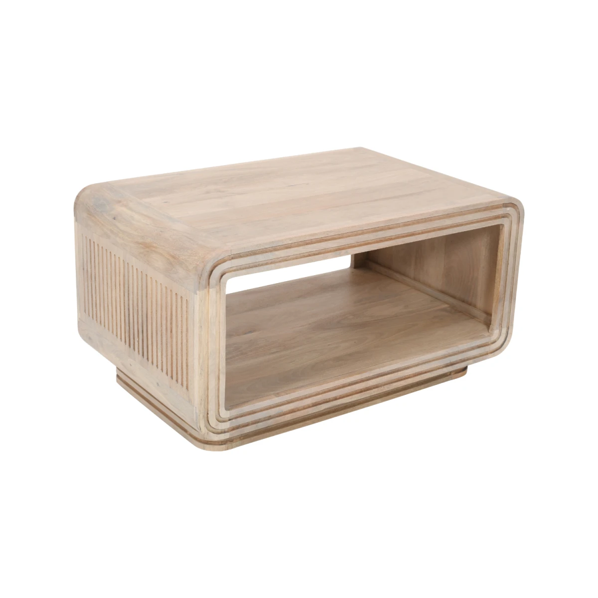 Hudson Carved Mango Wood Coffee Table 80x54x27 cm Handcrafted Eco Friendly Living Room by Indian Hub