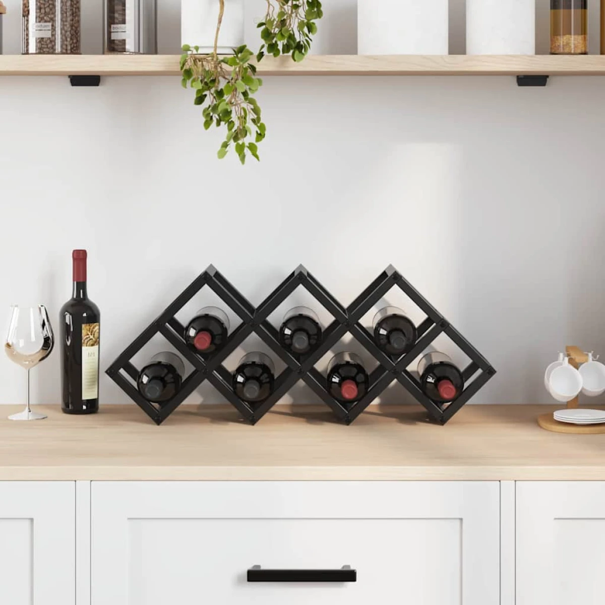 vidaXL VidaXL Wine Rack 63 X 16.5 X 25 Cm Steel For Home Bar - Wine Rack