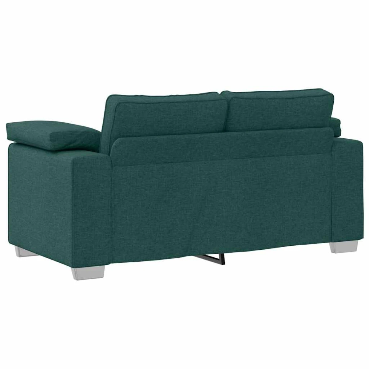 VidaXL Comfortable Fabric Sofa 160 x 77 x 82 cm Dark Green Cushion For Modern Living Rooms And Family Relaxation by vidaXL