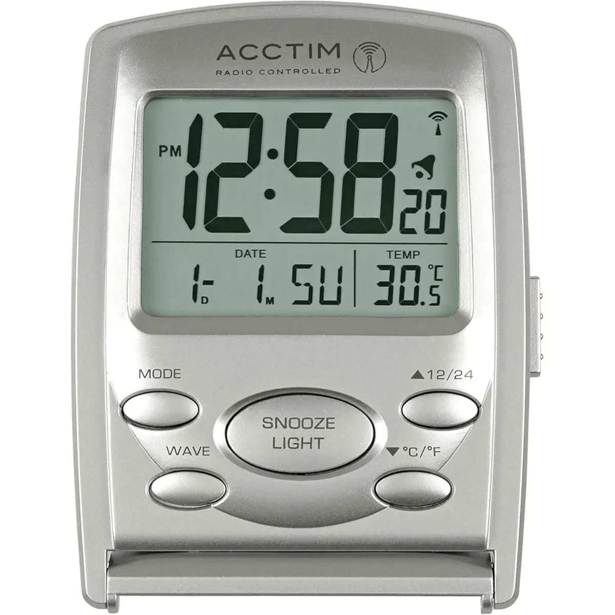 Acctim Acctim Vista MSF Radio Controlled Multi Function Digital Travel Alarm Clock - Clock