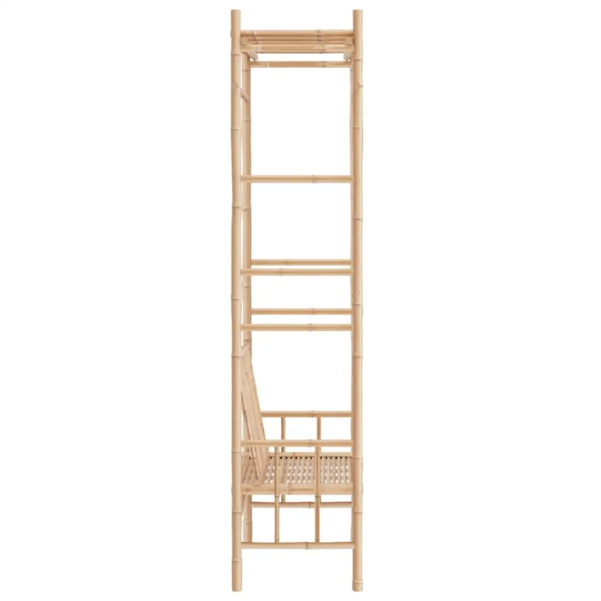 vidaXL vidaXL Garden Bench with Pergola 116 cm Bamboo - Garden Chairs